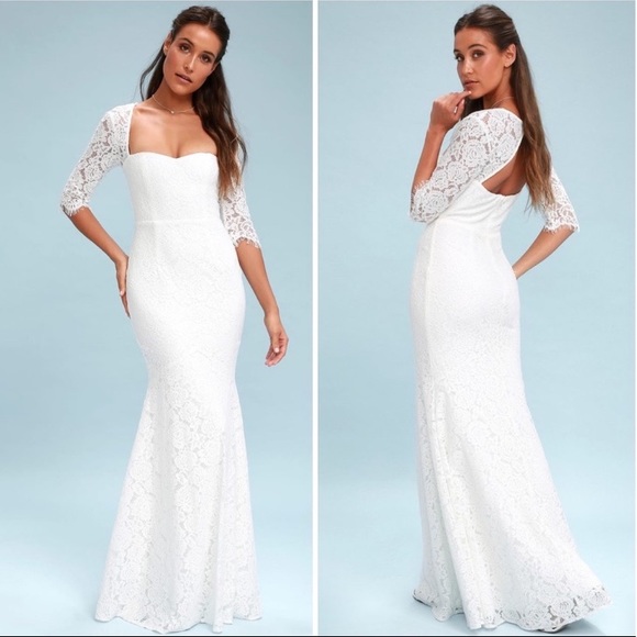 Lulus Dresses & Skirts - NWT Lulus Belinda White Lace Maxi Dress Small